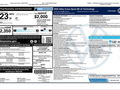 Used 2024 Volkswagen Atlas Cross Sport SE FWD image 4