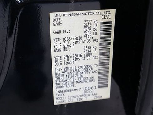 Used 2021 Nissan Frontier PRO-4X w/ Pro-4x Utility Package AWD/4WD image 21