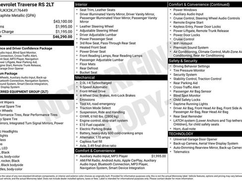 Used 2019 Chevrolet Traverse RS image 2