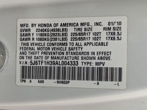 Used 2010 Honda Crosstour EX image 31