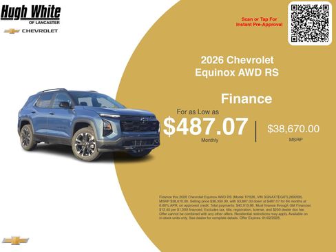 New 2026 Chevrolet Equinox RS w/ Convenience Package III image 7