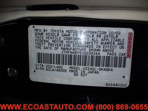 Used 2003 Lexus SC 430 Convertible image 18