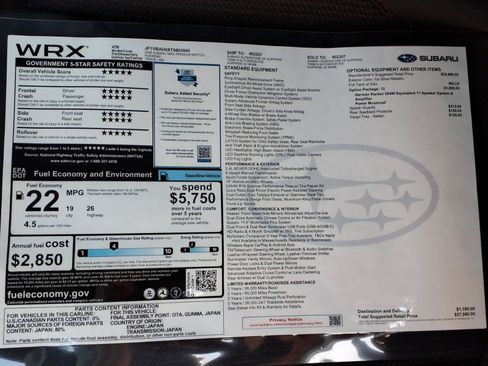 New 2026 Subaru WRX Premium AWD/4WD image 43