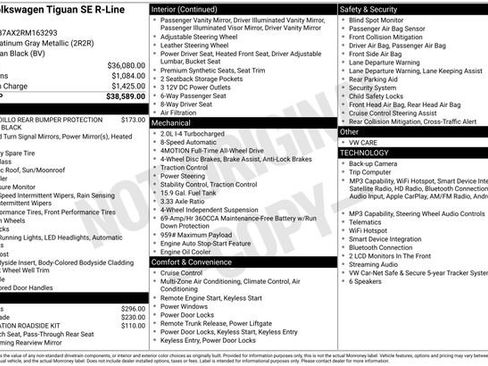 Used 2024 Volkswagen Tiguan SE R-Line AWD/4WD image 36