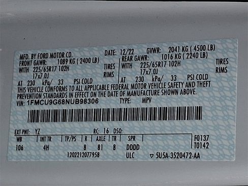 Certified 2022 Ford Escape SE w/ Convenience Package image 28