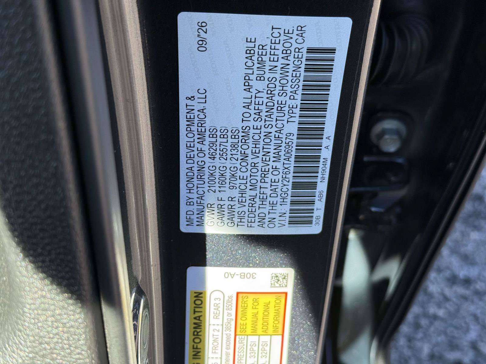 New 2026 Honda Accord Hybrid EX-L image 20