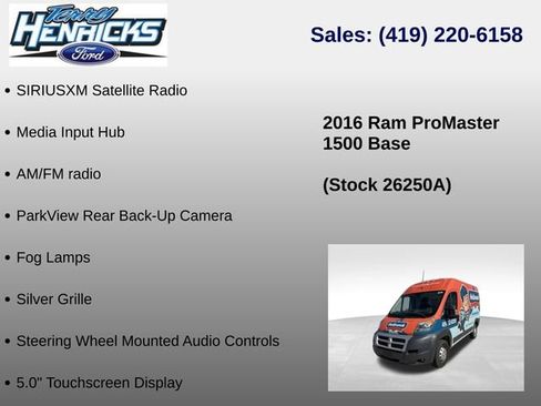 Used 2016 RAM ProMaster 1500 w/ Premium Appearance Group FWD image 23