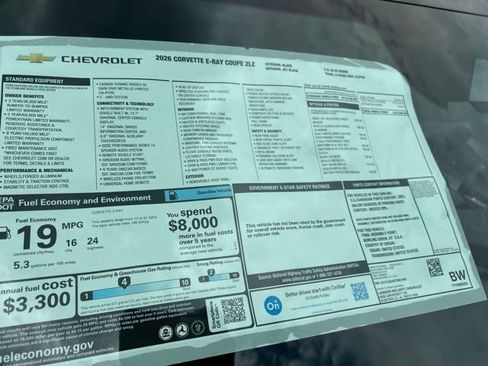 New 2026 Chevrolet Corvette E-Ray w/ ZER Performance Package AWD/4WD image 37
