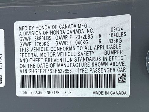 Certified 2025 Honda Civic Sport image 33