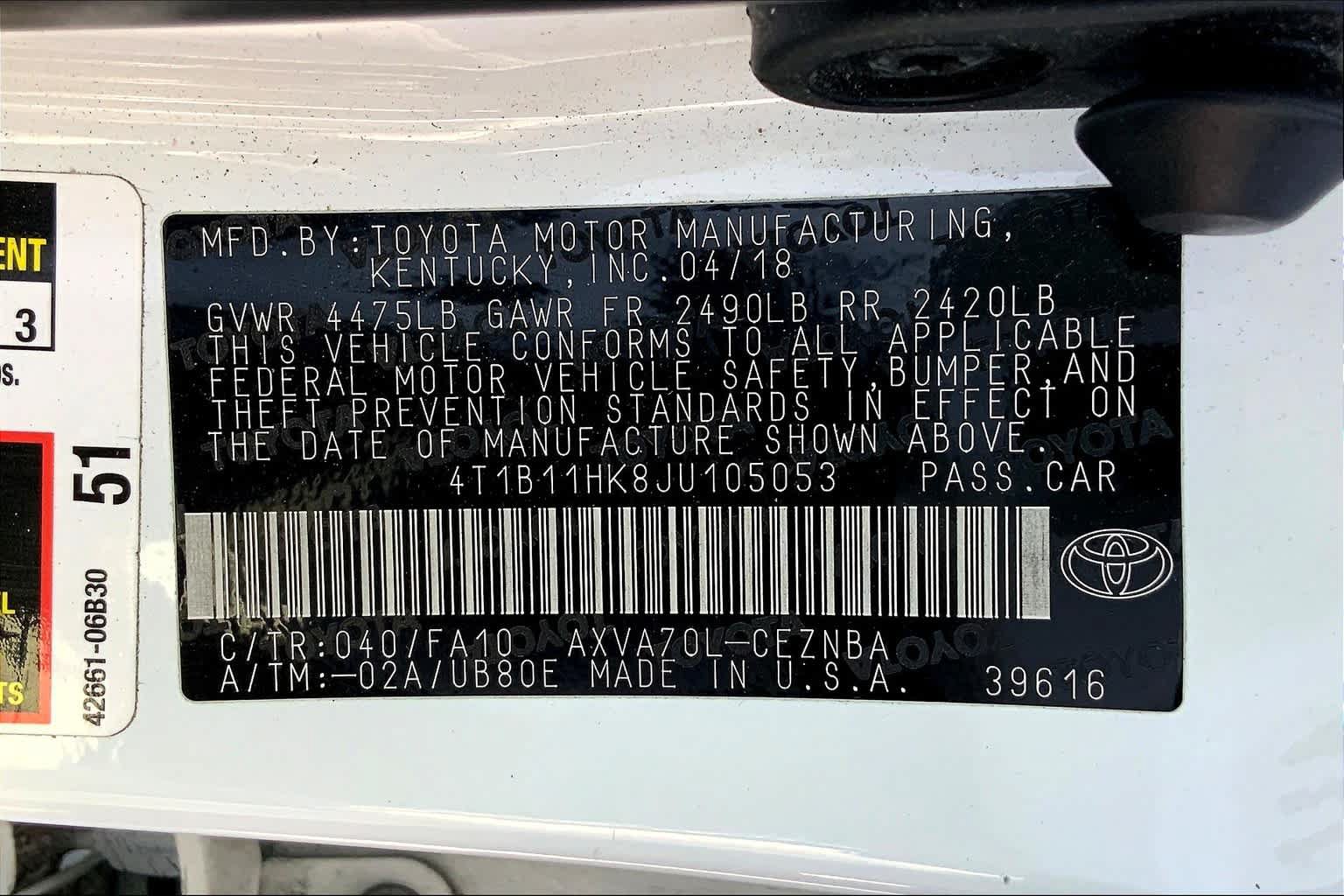 Used 2018 Toyota Camry LE FWD image 34