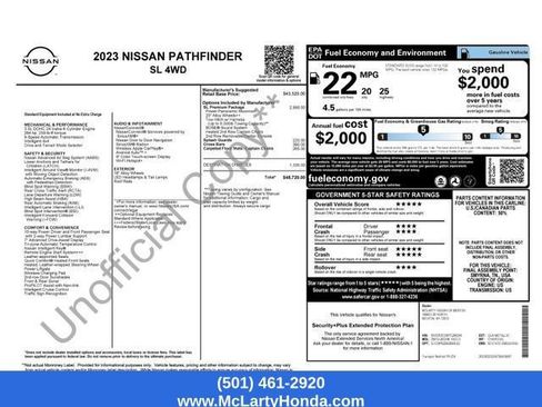 Used 2023 Nissan Pathfinder SL w/ SL Premium Package AWD/4WD image 18