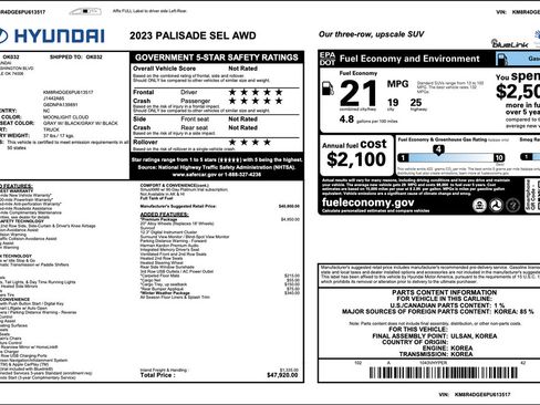 Used 2023 Hyundai Palisade SEL w/ Premium Package AWD/4WD image 3