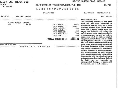 Certified 2023 Chevrolet Traverse LT w/ LPO, Floor Liner Package image 8