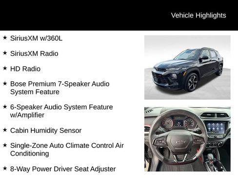 Certified 2023 Chevrolet TrailBlazer RS w/ Sun and Liftgate Package AWD/4WD image 17