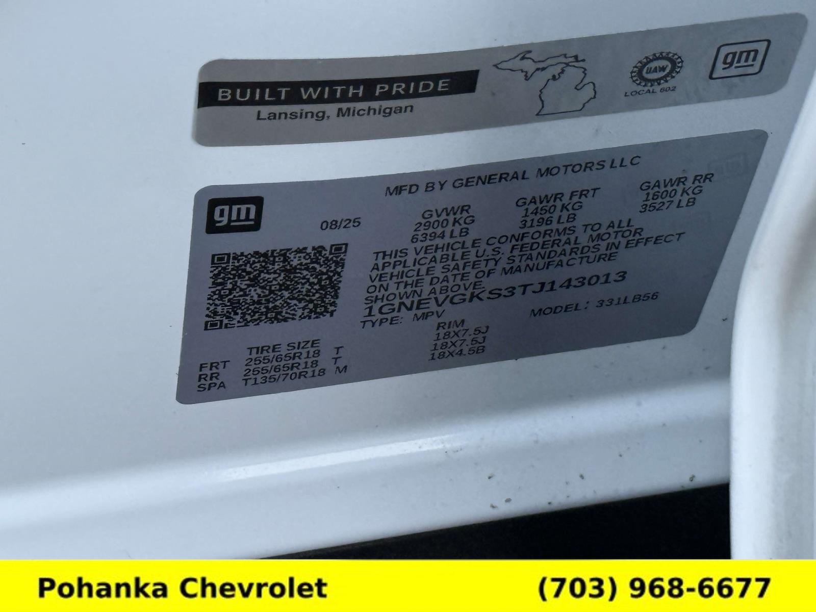 Certified 2026 Chevrolet Traverse LT w/ LPO, Floor Liner Package AWD/4WD image 31