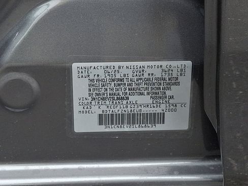 New 2025 Nissan Versa SV w/ Trunk Package image 11