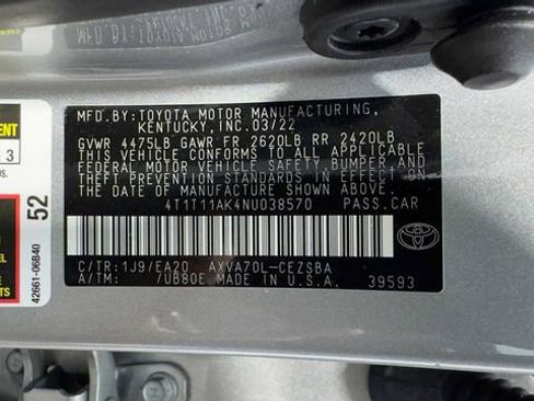 Used 2022 Toyota Camry SE w/ Convenience Package FWD image 37