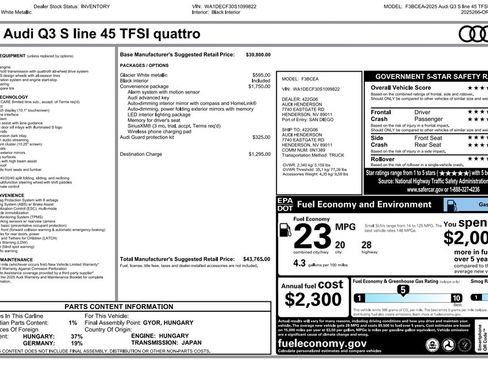 New 2025 Audi Q3 2.0T Premium image 32