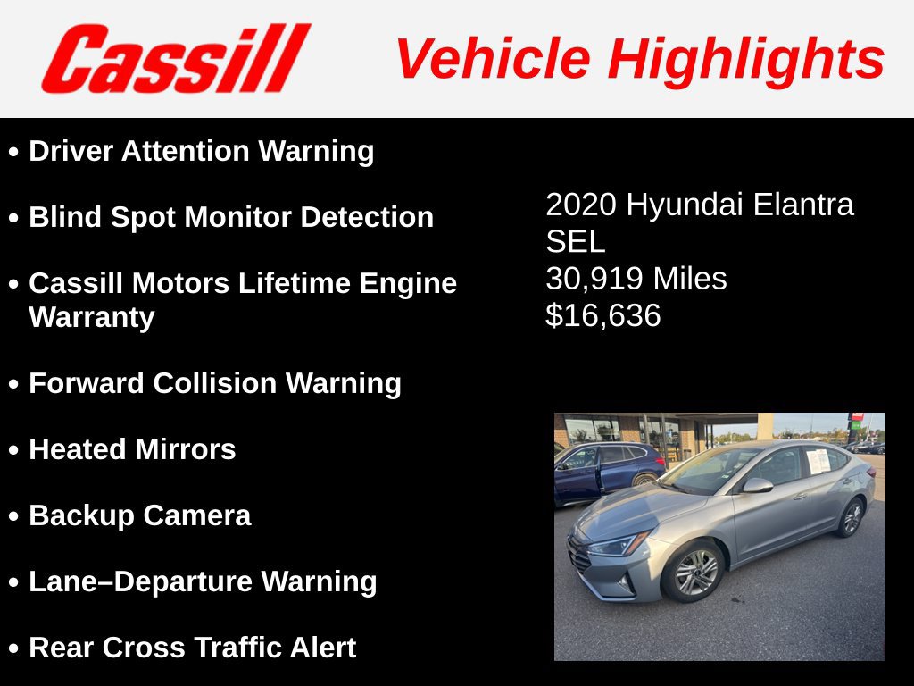 Used 2020 Hyundai Elantra SEL w/ Cargo Package (C1) FWD image 3