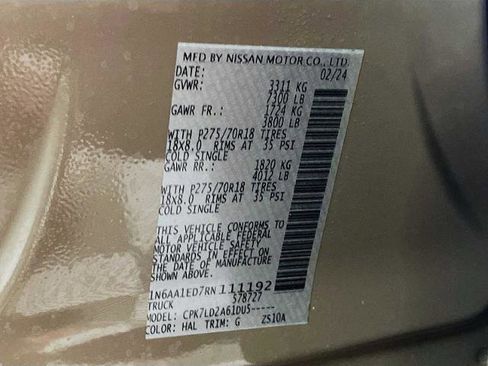 Certified 2024 Nissan Titan PRO-4X w/ Off Road Protection Package image 29