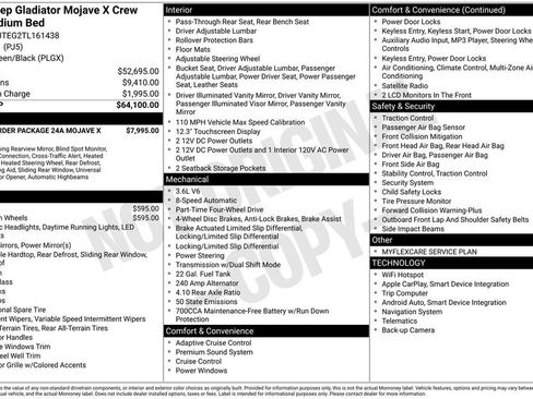 New 2026 Jeep Gladiator Mojave AWD/4WD image 46