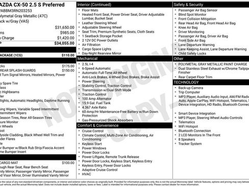 Certified 2024 MAZDA CX-50 AWD 2.5 S w/ Cargo Package image 6