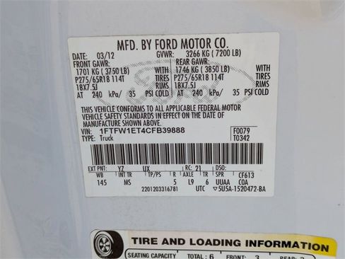 Used 2012 Ford F150 XLT w/ XLT Chrome Pkg image 39