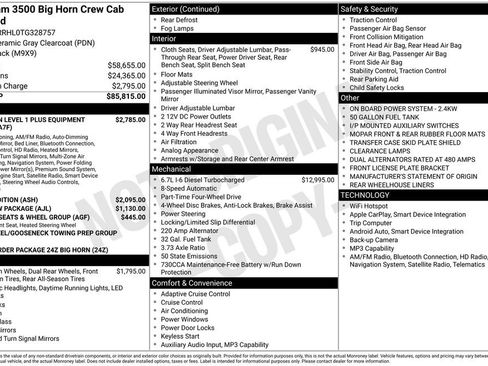New 2026 RAM 3500 Big Horn AWD/4WD image 5