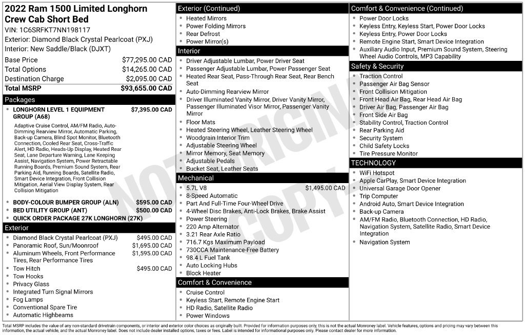 Used 2022 RAM 1500 Limited AWD/4WD image 63