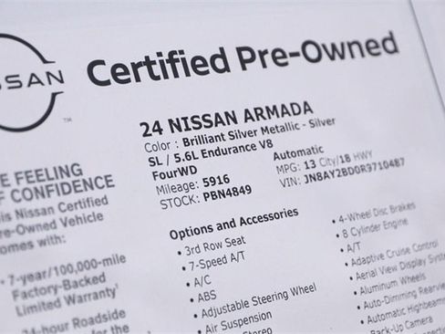 Certified 2024 Nissan Armada SL w/ Cargo Package image 29