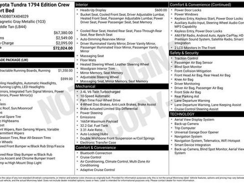 New 2026 Toyota Tundra 1794 Edition AWD/4WD image 7