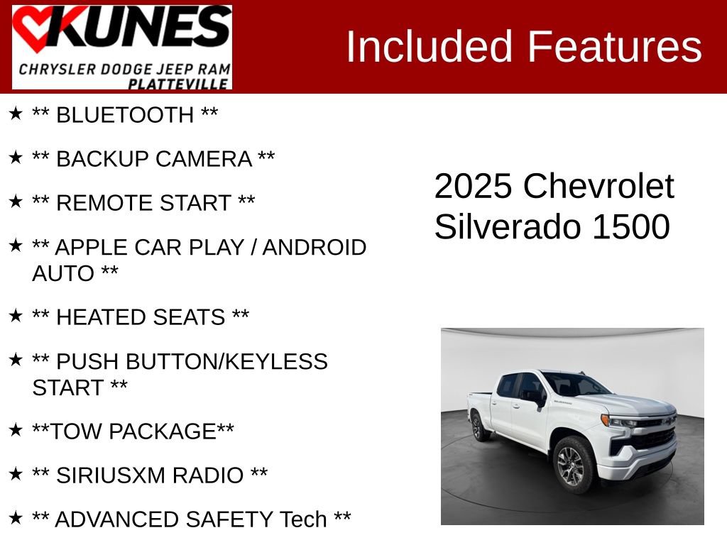 Used 2025 Chevrolet Silverado 1500 RST w/ Convenience Package II AWD/4WD image 2