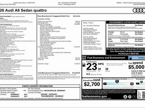 New 2026 Audi A6 Premium Plus image 31