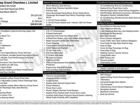 New 2026 Jeep Grand Cherokee L Limited AWD/4WD image 3