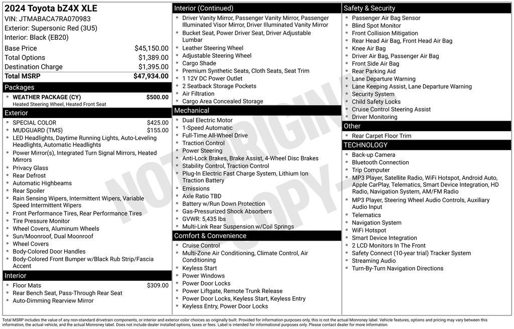 Used 2024 Toyota bZ4X AWD w/ Weather Package image 33