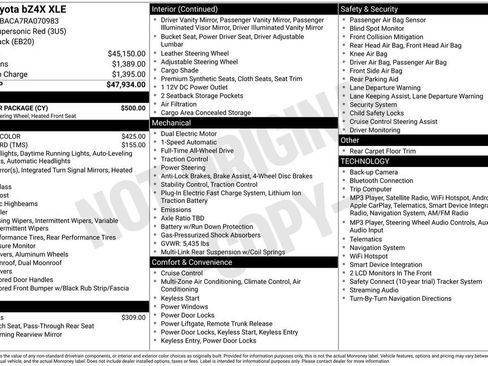 Used 2024 Toyota bZ4X AWD w/ Weather Package image 33