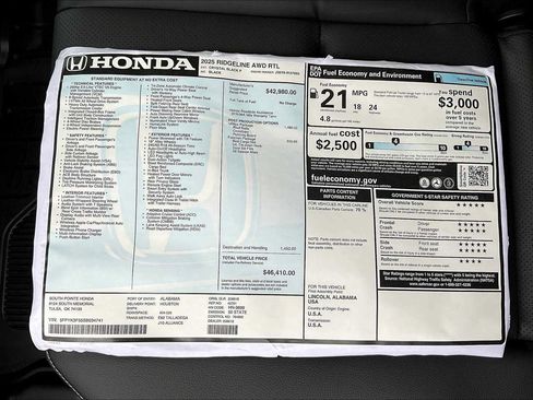 Certified 2025 Honda Ridgeline RTL image 22