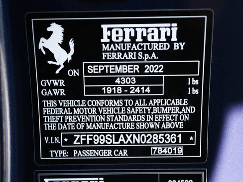 Certified 2022 Ferrari 296 GTB Base image 43