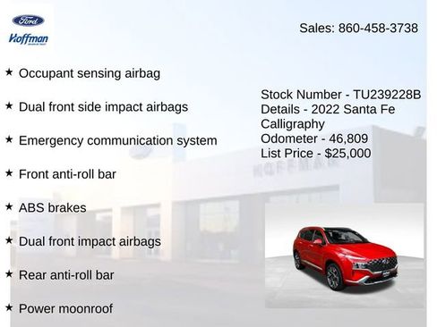 Used 2022 Hyundai Santa Fe Calligraphy image 20
