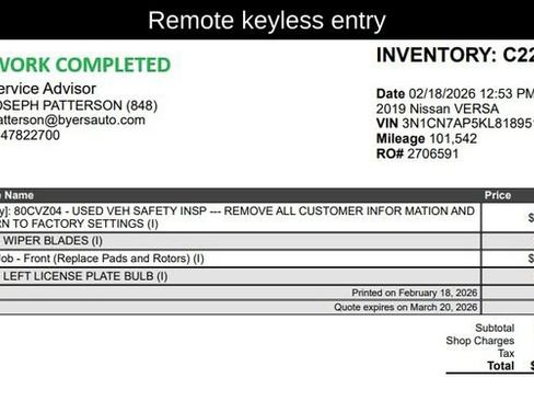 Used 2019 Nissan Versa SV image 9