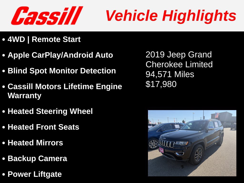Used 2019 Jeep Grand Cherokee Limited AWD/4WD image 3