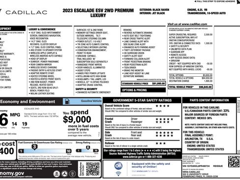 Used 2023 Cadillac Escalade ESV Premium Luxury image 2