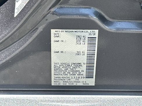 Used 2019 Nissan Altima 2.5 SV FWD image 32