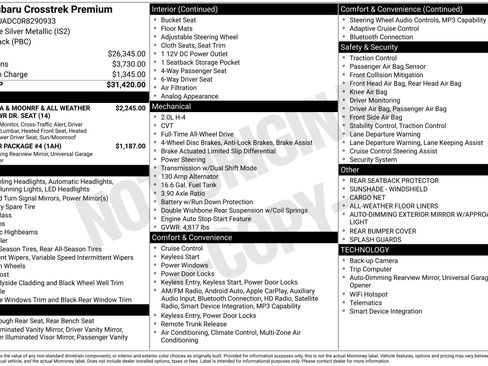 Used 2024 Subaru Crosstrek 2.0i Premium image 46