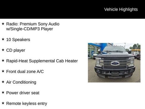 Used 2017 Ford F350 Platinum w/ Platinum Ultimate Package AWD/4WD image 18