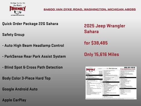 Used 2025 Jeep Wrangler Sahara w/ Safety Group image 3