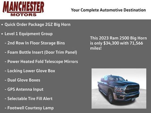 Used 2023 RAM 2500 Big Horn w/ Level 1 Equipment Group image 2