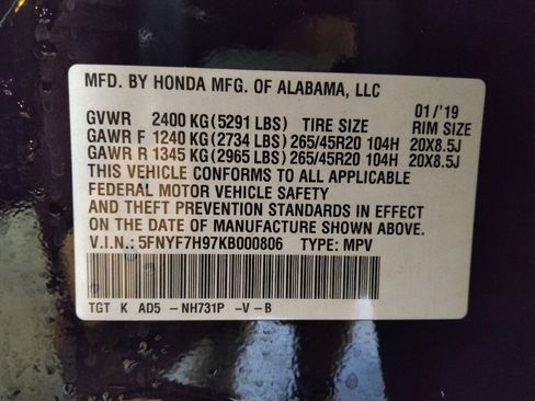 Used 2019 Honda Passport Touring image 33