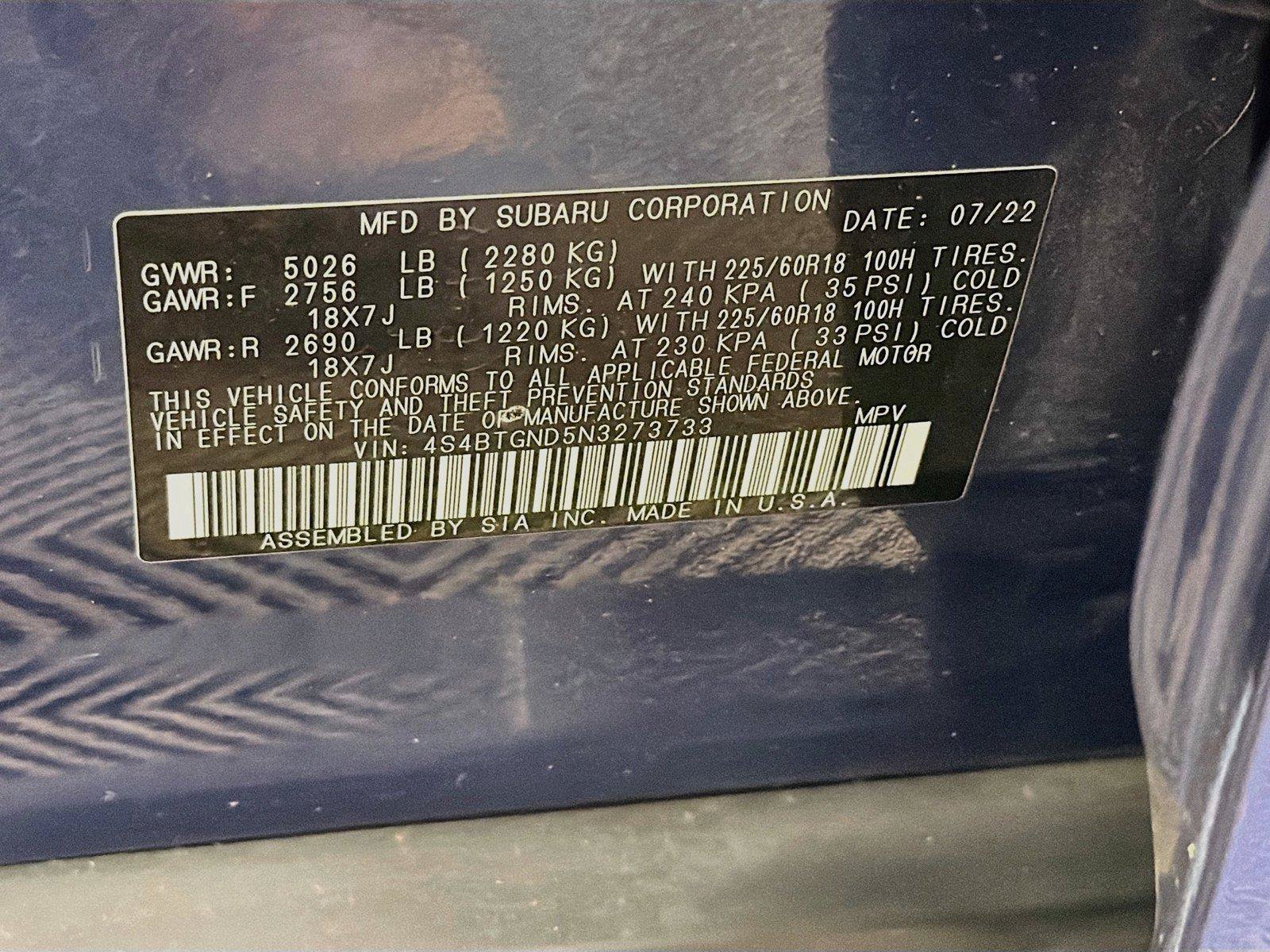 Used 2022 Subaru Outback Limited XT w/ Popular Package #2 AWD/4WD image 40
