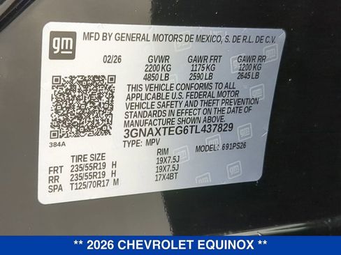 New 2026 Chevrolet Equinox RS w/ Convenience Package III AWD/4WD image 25